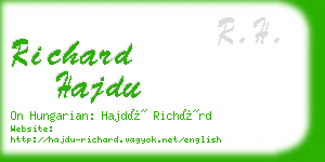richard hajdu business card